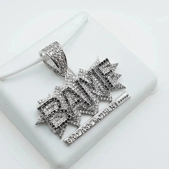 "925 Sterling Silver Plated CZ Pendant, INUS1BR285 - Picture 6 of 9